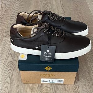 Sperry Men's Dark Brown Leather Sneakers